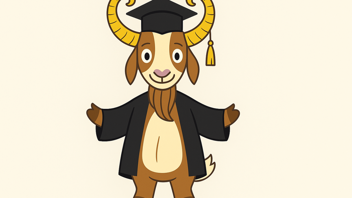 Seneca mascota graduada con birrete, formato 16:9.